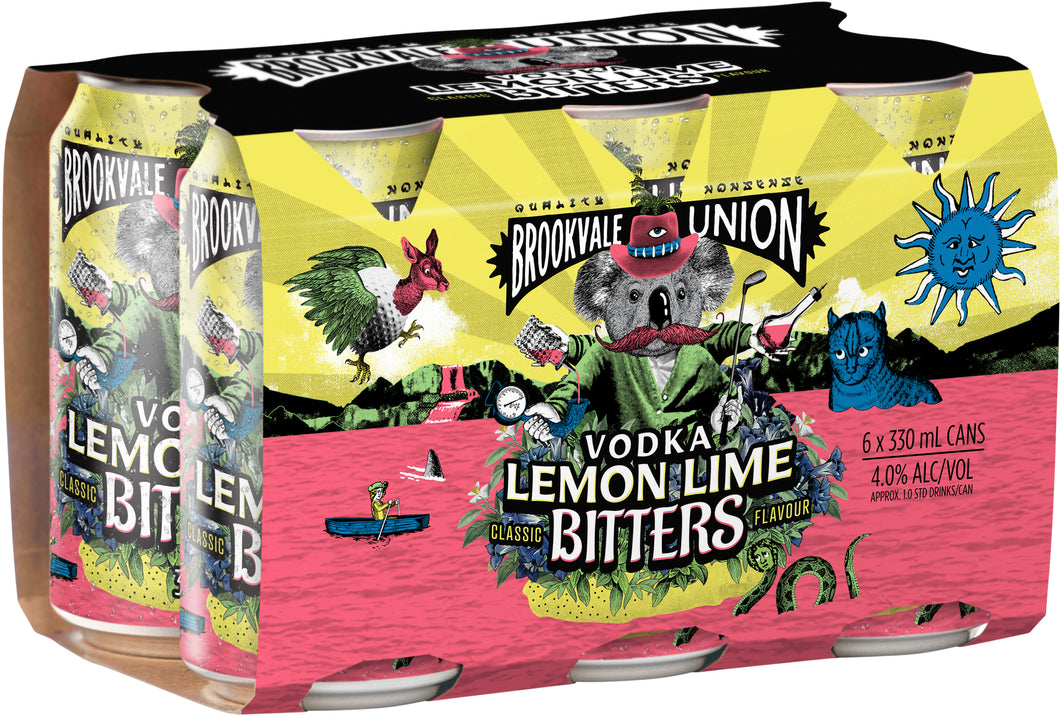 Brookvale Union Lemon Lime Bitters 6pk